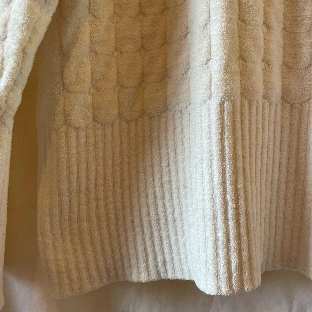 Vintage Liz Claiborne Cream‎ Sweater Bubble Pullover Women's Size XXL Plush Cozy